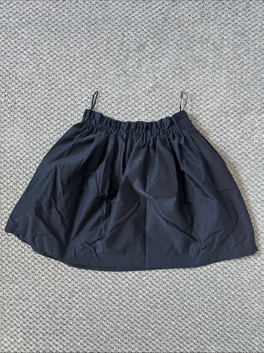 Zara Navy Elastic-Gather Mini Skirt